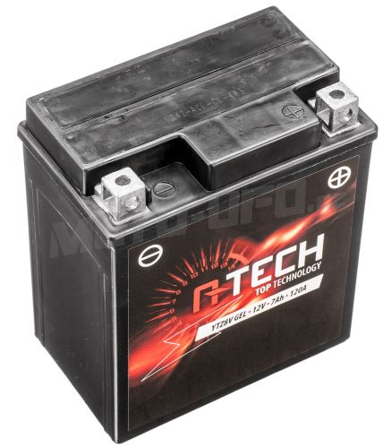 Baterie 12V, YTZ8V GEL, 7Ah, 120A, bezúdržbová GEL technologie 113x70x130 A-TECH (aktivovaná ve výrobě)