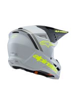 Přilba S-M3 RADIUM, ALPINESTARS, dětská (šedá mat/žlutá fluo/černá) 2027 (3)