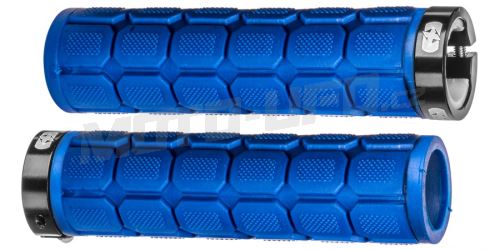 Gripy LOCK-ON se šroubovacími objímkami a větší tl. úchopu, OXFORD (tmavě modré, délka 130 mm, 1 pár)