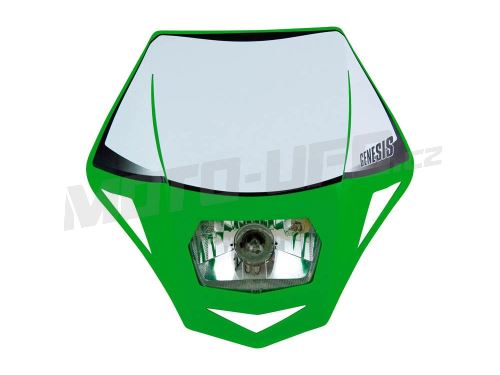 UNI přední maska včetně světla GENESIS, RTECH (zelená)