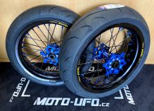 EXCEL G2 ProSeries zakázková supermoto kola KTM/HUSQVARNA/GASGAS černá/modrá - sada (3)