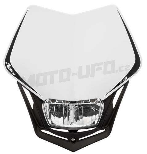 UNI přední maska včetně světla V-Face FULL LED, RTECH (bílá/černá)
