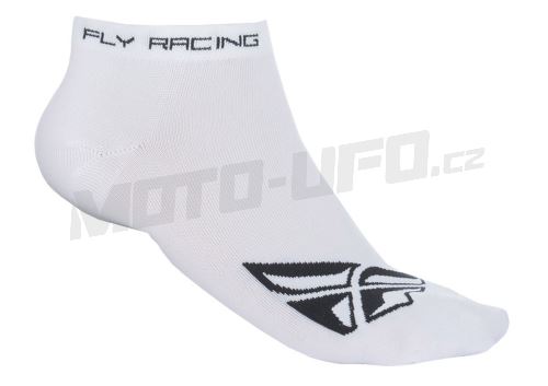 Ponožky No Show, FLY RACING - USA (bílé, vel. S/M)