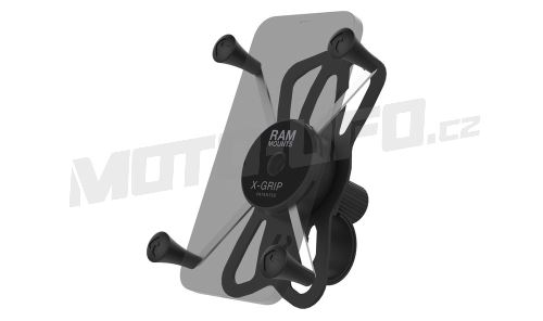 Kompletní sestava držáku pro velké telefony X-Grip se "Tough-Strap" stahovacím upínaním na řidítka, RAM Mounts