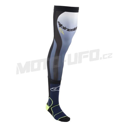 Ponožky pod ortézy KNEE BRACE, ALPINESTARS (modrá/žlutá fluo/bílá/černá) 2025