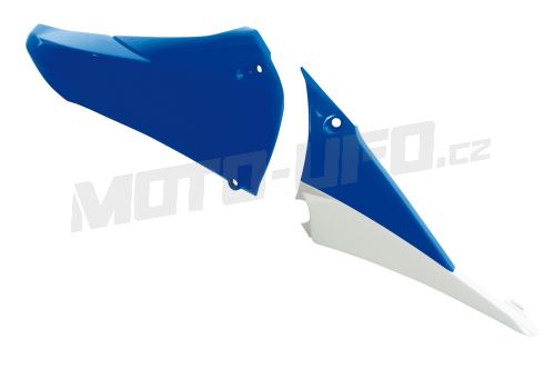 Vrchní díl spoileru chladiče (Yamaha YZ 450 F 10-13), RTECH (modro-bílý)