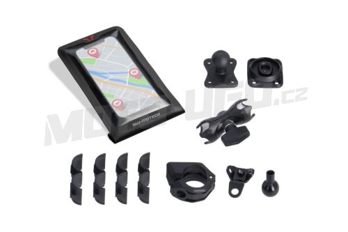 SW-MOTECH držák telefonu / navigace Universal GPS mount kit s Smartphone Drybag. vč. 2" klema, držák na řídítka /zrcátko