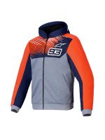 Bunda CHROME V2 SPORT HOODIE MM93 kolekce, ALPINESTARS (světle šedá/modrá/červená fluo) 2027