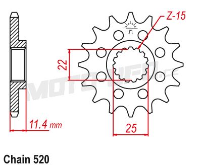 ESJOT řetězové kolečko 1902-16, KTM350+400+600+620+625+640+660+690+790+890+Husqvarna701