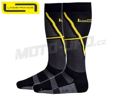LINDSTRANDS funkční ponožky do moto bot Cool Sock black/yellow