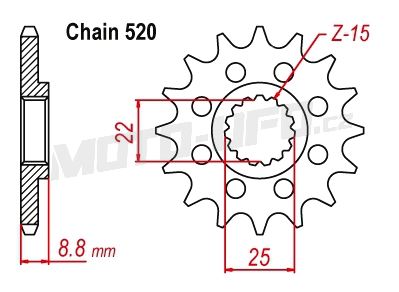 ESJOT 1901-14 zubů, řetězové kolečko KTM, BETA, HUSABERG, GAS GAS, HUSQVARNA