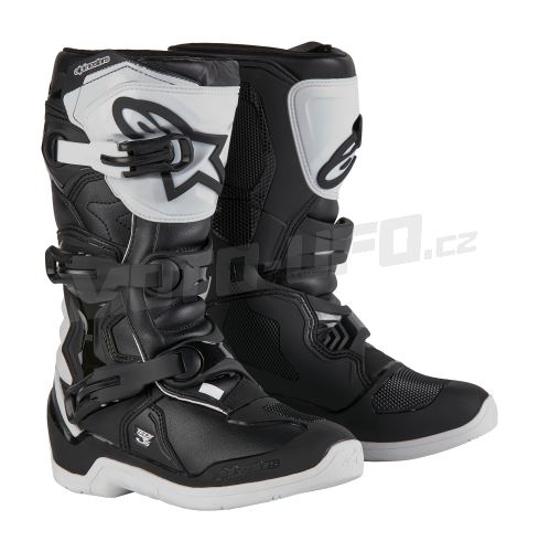 Boty TECH 3S YOUTH, ALPINESTARS, dětské (bílá/černá) 2025