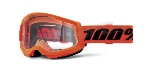 STRATA 2 NEW, brýle 100% oranžové, čiré plexi