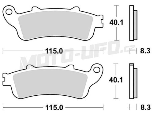 Brzdové destičky, BRAKING (semi-metalická směs SM1) 2 ks v balení