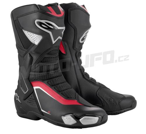 Boty SMX-6 3, ALPINESTARS (černá/stříbrná/červená) 2027