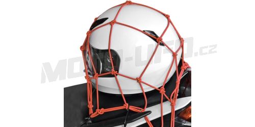Pružná zavazadlová síť pro motocykly, OXFORD (30x30 cm, červená)