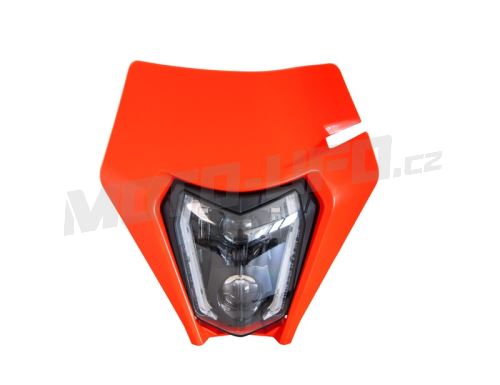 Přední maska vč. LED světla KTM, RTECH (neon oranžová)