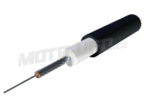 Zapalovací kabel 7 mm silikonový s měděným drátem, TESLA (černý) - UVEDENÁ CENA JE ZA 1 M