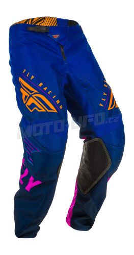 Kalhoty KINETIC K220, FLY RACING - USA (modrá/modrá/oranžová , vel. 28)