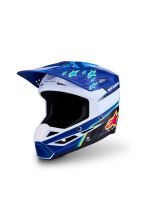 Přilba S-M3 FALCON, ALPINESTARS, dětská (modrá/bílá/černá/růžová fluo/žlutá fluo) 2027