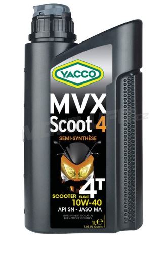 YACCO motorový olej polosyntetický MVX SCOOT 4T 10W40 1l