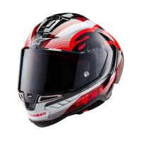 Přilba SUPERTECH R10 TEAM, ALPINESTARS (karbon/červená/bílá) 2026