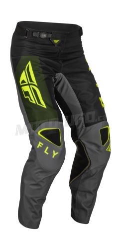 Kalhoty KINETIC JET, FLY RACING - USA 2023 (černá/zelená/hi-vis)