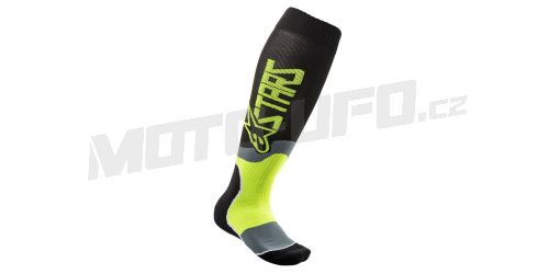 Ponožky MX PLUS-2, ALPINESTARS (černá/yellow fluo)