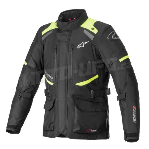 Bunda ANDES DRYSTAR, ALPINESTARS (černá/žlutá fluo) 2025