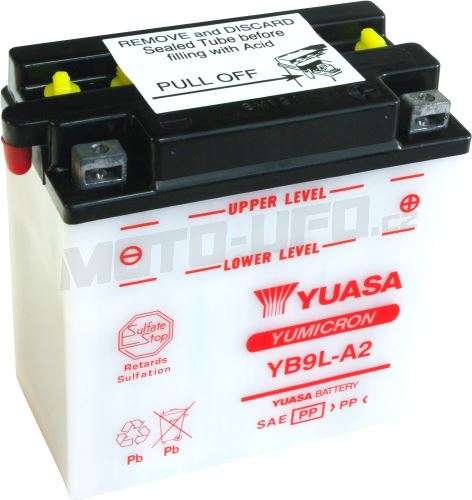 YUASA baterie YB9L-A2 (12V 9Ah)