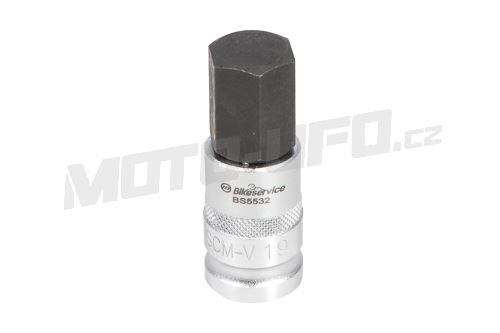 Nástavec na osy kol (6-ti hran, 19 mm) pro 1/2" ráčnu, BIKESERVICE