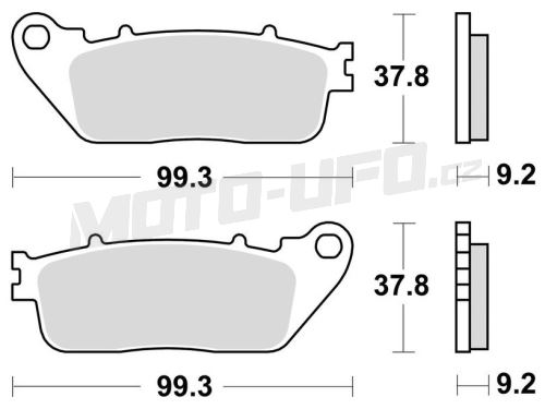 Brzdové destičky, BRAKING (semi-metalická směs SM1) 2 ks v balení