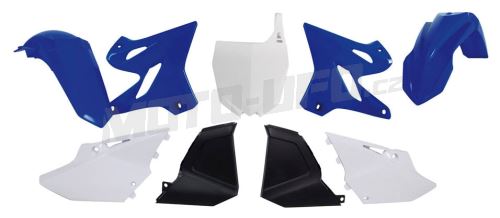 Sada plastů Yamaha - RESTYLING KIT pro YZ 125/250 02-21, RTECH (modro-bílo-černá, 6 dílů)