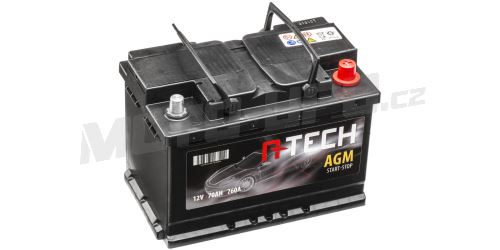 70Ah AGM baterie START-STOP, 760A, pravá A-TECH AGM 278x175x190