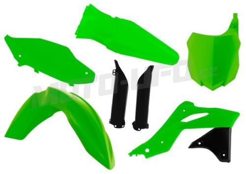 Sada plastů Kawasaki, RTECH (neon zelená, 6 dílů)
