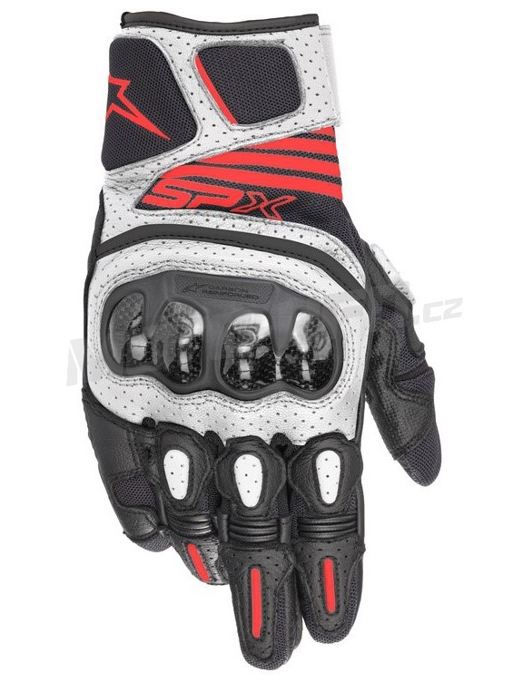 GUANTES ALPINESTARS SP X AIR CARBON V2 BLACK WHITE RED FLUO