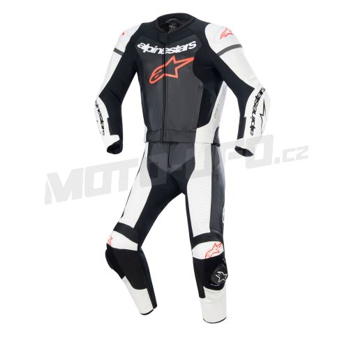 Dvoudílná kombinéza GP FORCE LURV, ALPINESTARS (bílá/černá/červená fluo) 2025