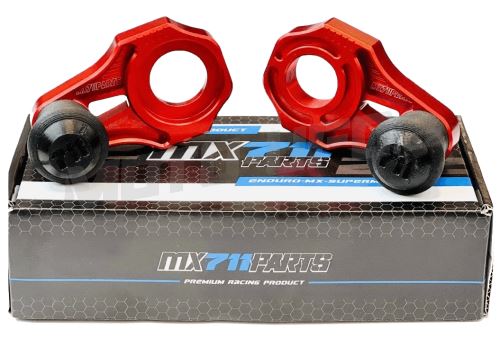 MX711 dorazy osy z. kola se slidery KTM 690, HQ 701, GAS 700SM červené