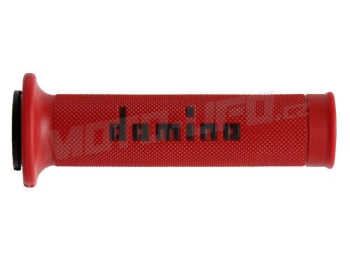 Gripy A010 (road) délka 120/125 mm, DOMINO (červeno-černé)