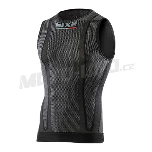 SIXS SMX tričko bez rukávů carbon černá