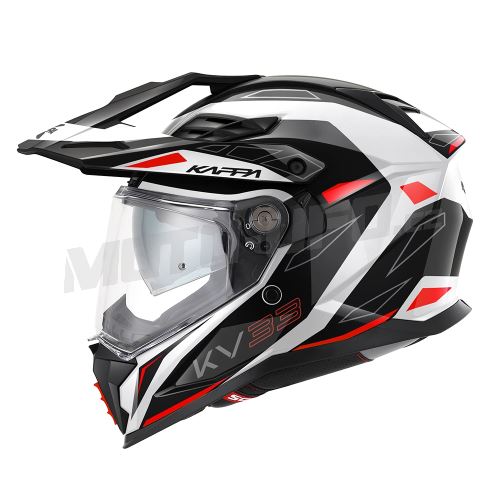 KAPPA přilba KV33 ENDURO WIZARD glossy white/black/red
