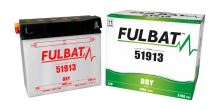 Baterie 12V, 51913, 19Ah, 210A, konvenční 186x82x171, FULBAT (vč. balení elektrolytu)