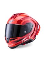Přilba SUPERTECH R10 ARIUS, ALPINESTARS (červená fluo/červená/karbon/bílá) 2026