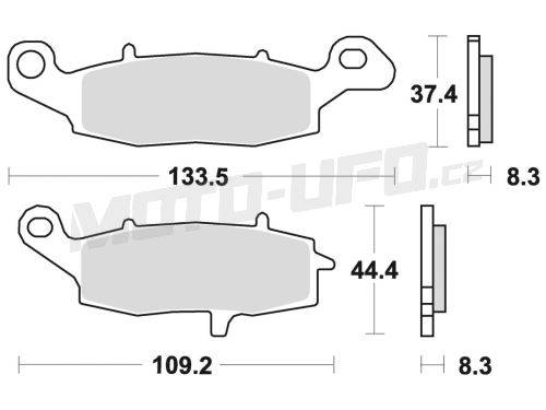 Brzdové destičky, BRAKING (semi-metalická směs SM1) 2 ks v balení