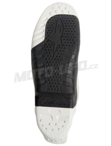 Podrážky pro boty TECH 10 model 2014 až 2018, ALPINESTARS (černé/bílé, pár)