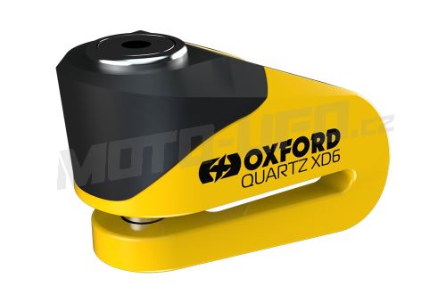 Zámek kotoučové brzdy Quartz XD6, OXFORD (žlutý/černý, průměr čepu 6 mm)