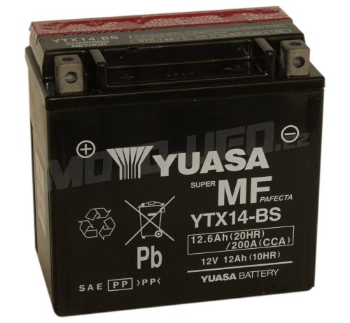 YUASA baterie YTX14-BS (12V 12,6Ah)
