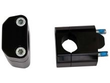 Sada na zvýšení řídítek + 35 mm (průměr 22 > 28,6 mm) vč. šroubů, RTECH (černá)