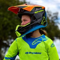 Přilba S-M3 RADIUM, ALPINESTARS, dětská (žlutá fluo/černá/modrá) 2027 (7)