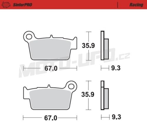 MOTOMASTER brzdové destičky zadní RACING BETA, YAMAHA, KAWASAKI